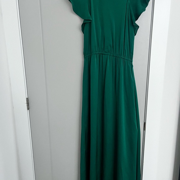 H&M Green Midi Dress with Ruffled Sleeves - Picture 3 of 4
